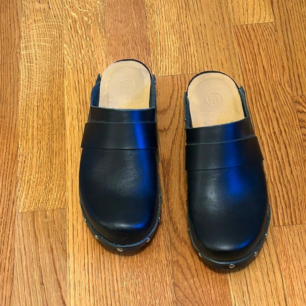 Primeboots - Iris Leather Black Clog - size 38
